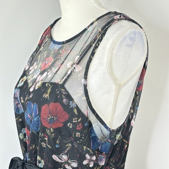 Disney Snow White Floral Dress Lauren Conrad Tulle Fit n Flair Women's Size 12 - Picture 5 of 12